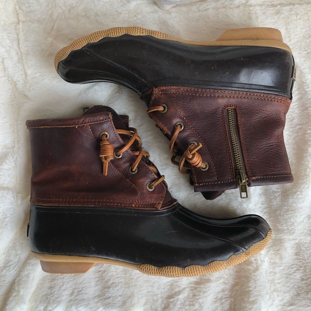 Sperry waterproof rubber boots